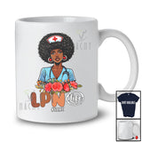 Personalized LPN Life; Lovely Black History Month Afro Women; Custom Name African Nurse T-Shirt