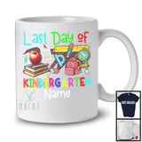 Personalized Last Day Of Kindergarten, Colorful Summer Last Day Of School Things Books, Students T-Shirt