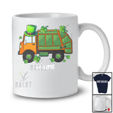 Personalized Leprechaun Garbage Truck; Joyful St. Patrick's Day Custom Name Boys Driver T-Shirt