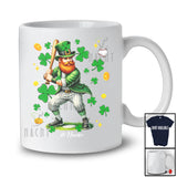 Personalized Leprechaun Playing Baseball; Joyful St. Patrick's Day Custom Name Baseball Player T-Shirt