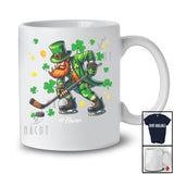 Personalized Leprechaun Playing Hockey; Joyful St. Patrick's Day Custom Name Hockey Player T-Shirt