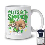 Personalized Let's Get Slothed; Amusing St. Patrick's Day Custom Name Sloth; Drinking Beer Drunker T-Shirt