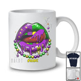 Personalized Lick Lips Cosplay; Sarcastic Mardi Gras Lips Beads; Custom Name Parades T-Shirt