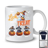 Personalized Lick Not Treat, Lovely Halloween Three Custom Name British Shorthair Witch Owner T-Shirt