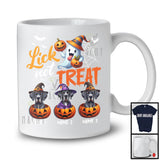 Personalized Lick Not Treat, Lovely Halloween Three Custom Name Great Dane Witch Owner T-Shirt