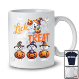 Personalized Lick Not Treat, Lovely Halloween Three Custom Name Maltese Witch Owner T-Shirt