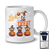 Personalized Lick Not Treat, Lovely Halloween Three Custom Name Sproodle Witch Owner T-Shirt