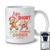 Personalized Life Is Short Eat Christmas Cookie; Amazing Gingerbread Dabbing; Custom Name Baker T-Shirt