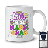 Personalized Little Miss Mardi Gras; Lovely Mardi Gras Masked Beads; Custom Name Family T-Shirt