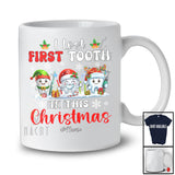 Personalized Lost First Tooth In This Christmas; Joyful Custom Name Three Teeth; Dental Squad T-Shirt