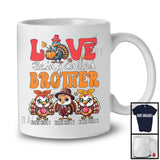 Personalized Love Being Called Brother, Amazing Thanksgiving Custom Name Three Turkeys, Family T-Shirt