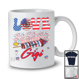 Personalized Love Being Called Gigi, Proud 4th Of July USA Flag Custom Name Family, Patriotic T-Shirt