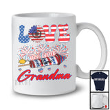 Personalized Love Being Called Grandma, Proud 4th Of July USA Flag Custom Name Family, Patriotic T-Shirt