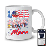 Personalized Love Being Called Mama, Proud 4th Of July USA Flag Custom Name Family, Patriotic T-Shirt