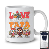 Personalized Love Being Called Papa, Amazing Thanksgiving Custom Name Three Turkeys, Family T-Shirt