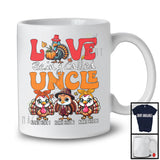 Personalized Love Being Called Uncle, Amazing Thanksgiving Custom Name Three Turkeys, Family T-Shirt