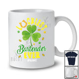 Personalized Luckiest Bartender Ever; Amazing St. Patrick's Day Shamrock; Custom Name Women Jobs T-Shirt