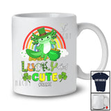 Personalized Lucky And Cute; Lovely St. Patrick's Day Custom Name Axolotl; Shamrocks Rainbow T-Shirt