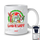 Personalized Lunch Lady Squad; Fantastic Christmas Custom Name Chef; Plaid Rainbow Snowman T-Shirt