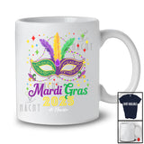 Personalized Mardi Gras 2025; Amazing Mardi Gras Masked Beads; Custom Name Parades Group T-Shirt