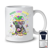 Personalized Mardi Gras Squad; Adorable Custom Name Cane Corso Face; Masked Jester Hat T-Shirt