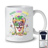 Personalized Mardi Gras Squad; Adorable Custom Name Chihuahua Face; Masked Jester Hat T-Shirt