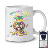 Personalized Mardi Gras Squad; Adorable Custom Name Sproodle Face; Masked Jester Hat T-Shirt