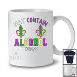 Personalized May Contain Alcohol; Joyful Mardi Gras Custom Name Men; Bra Fake Drinking T-Shirt