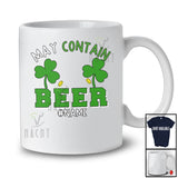 Personalized May Contain Beer; Joyful St. Patrick's Day Custom Name Men; Bra Shamrock Drinking T-Shirt