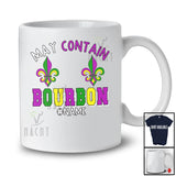 Personalized May Contain Bourbon; Joyful Mardi Gras Custom Name Men; Bra Fake Drinking T-Shirt