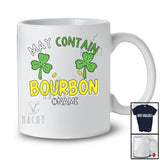 Personalized May Contain Bourbon; Joyful St. Patrick's Day Custom Name Women; Bra Shamrock Drinking T-Shirt