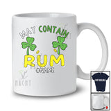 Personalized May Contain Rum; Joyful St. Patrick's Day Custom Name Women; Bra Shamrock Drinking T-Shirt