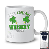 Personalized May Contain Whiskey; Joyful St. Patrick's Day Custom Name Men; Bra Shamrock Drinking T-Shirt