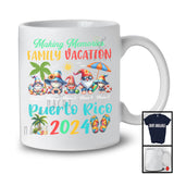 Personalized Memories Custom Family Name Vacation Puerto Rico, Lovely Summer 5 Gnomes On Beach T-Shirt