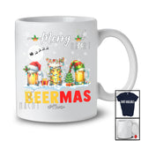 Personalized Merry Beermas; Amusing Christmas Lights Beer; Custom Name Drinking Drunker T-Shirt