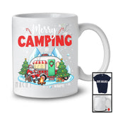 Personalized Merry Camping; Fantastic Christmas Custom Name Santa Go Camping; Winter Outside T-Shirt