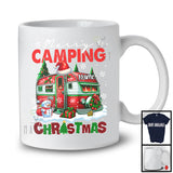 Personalized Merry Camping; Joyful Christmas Custom Name Santa Camping Lover T-Shirt