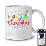 Personalized Merry Christmas ASL Sign Language; Colorful Custom Name Snowman; Family Group T-Shirt