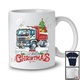 Personalized Merry Christmas; Humorous X-mas Santa Driving Truck; Custom Name Driver Group T-Shirt