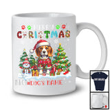 Personalized Merry Christmas; Lovely Custom Name Santa Beagle Owner; Plaid X-mas T-Shirt