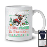 Personalized Merry Christmoose; Amazing Christmas Sweater Santa Moose; Custom Name Family T-Shirt