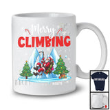 Personalized Merry Climbing; Fantastic Christmas Custom Name Santa Go Climbing; Winter Outside T-Shirt