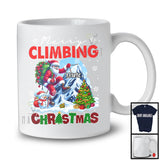 Personalized Merry Climbing; Joyful Christmas Custom Name Santa Climbing Lover T-Shirt