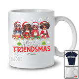 Personalized Merry Friendsmas; Amusing Christmas Custom Name Santa African Girl; Family T-Shirt