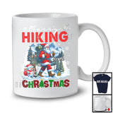 Personalized Merry Hiking; Joyful Christmas Custom Name Santa Hiking Lover T-Shirt