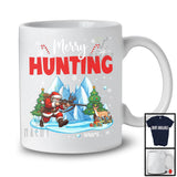 Personalized Merry Hunting; Fantastic Christmas Custom Name Santa Go Hunting; Winter Outside T-Shirt