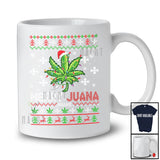 Personalized Merry Juana; Fantastic Christmas Sweater 420 Leaf; Custom Name Smoker Smoking T-Shirt