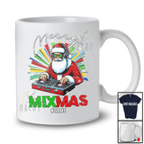 Personalized Merry Mixmas; Amusing Christmas Santa DJ Player Dancing; Custom Name Family T-Shirt