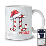 Personalized Merry Pi-mas; Cool Christmas Pi Symbol Candy Canes; Custom Name Math Teacher T-Shirt