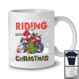 Personalized Merry Riding; Joyful Christmas Custom Name Santa Riding Lover T-Shirt